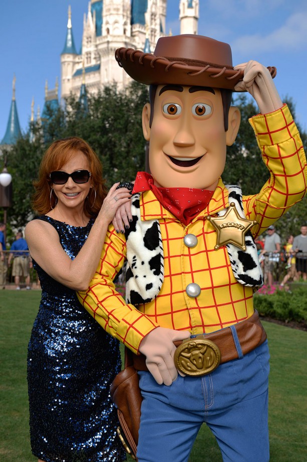 Country Star Reba McEntire with Woody at the Magic Kingdom