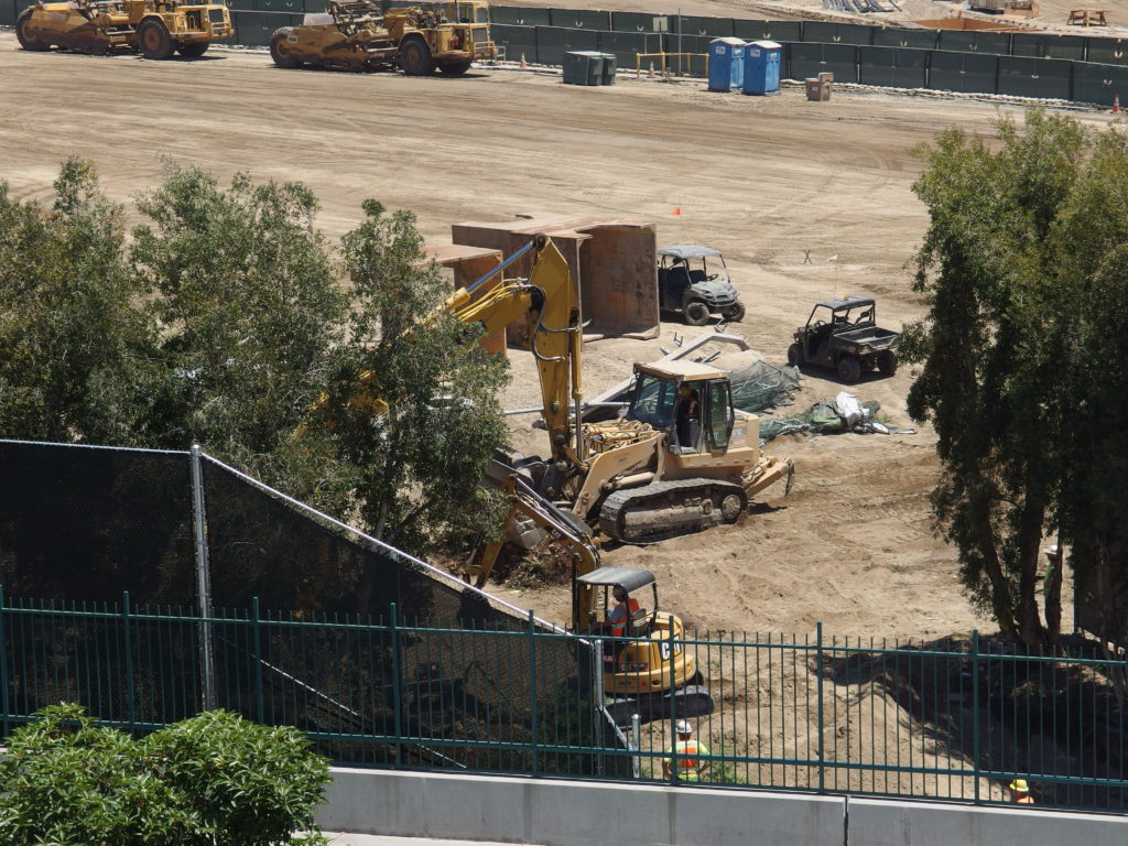 Winston Road gate has been demolished, and trees are being removed