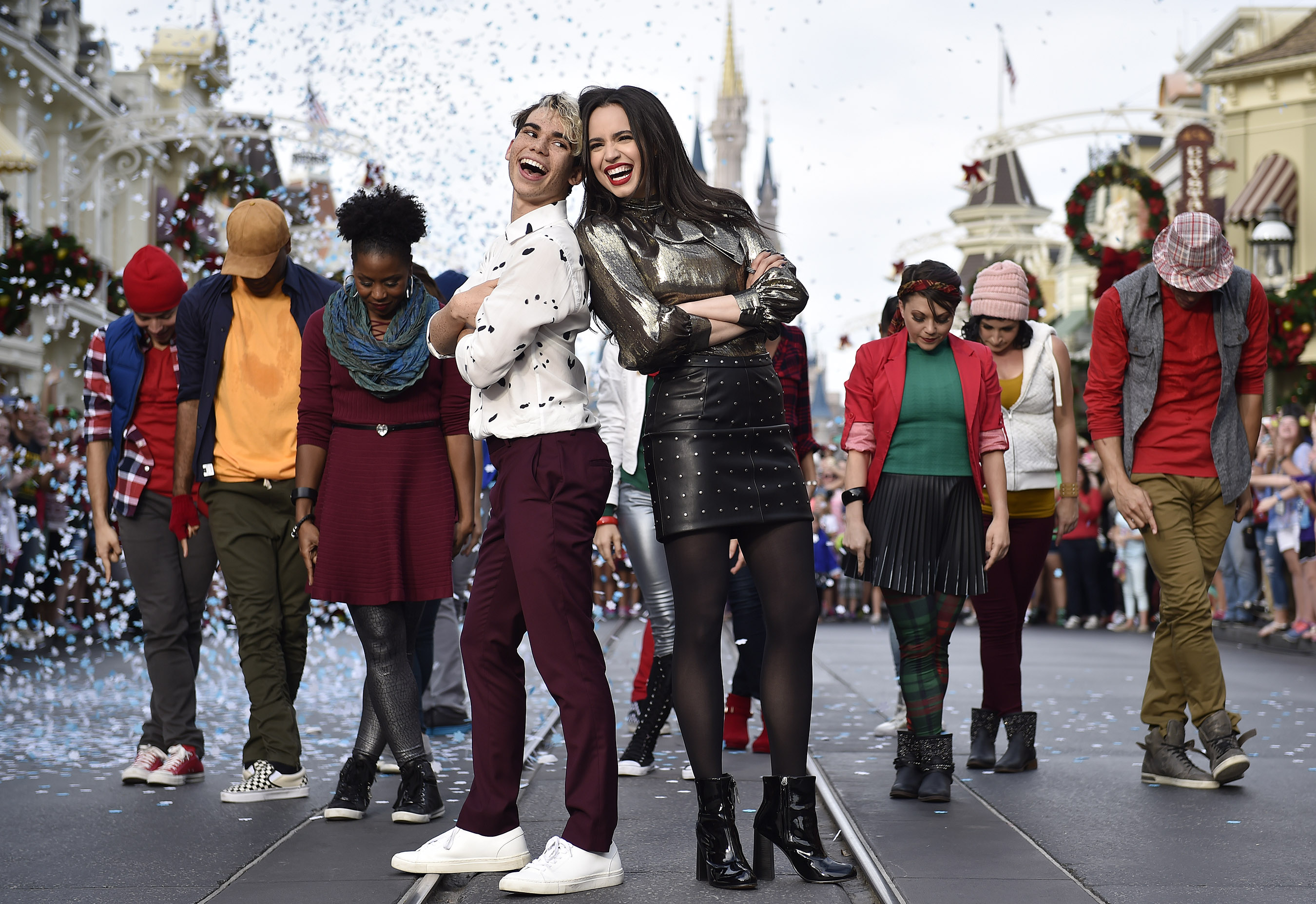 DESCENDANTS 2 - “Disney Parks Presents: A Descendants Magical Holiday Celebration” premieres on Disney Channel Friday, November 25 (8:00–9:00 p.m. EST) and on the Disney Channel app and Disney Channel VOD, beginning at 12:01 a.m. PST. The special will be available on-demand and will be featured in encore presentations on Disney Channel through Tuesday, December 20. (Disney Channel/Mark Ashman) CAMERON BOYCE, SOFIA CARSON