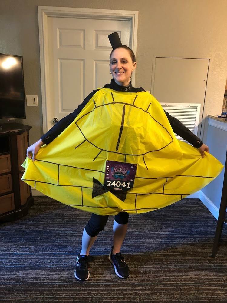 Bill Cipher costume for runDisney Wine and Dine Half Marathon 2021