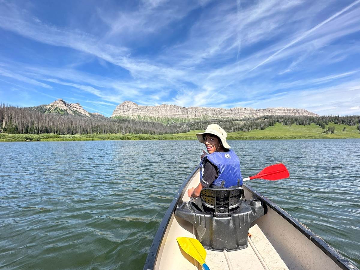 Gideon Was So Happy to Canoe with Dusty