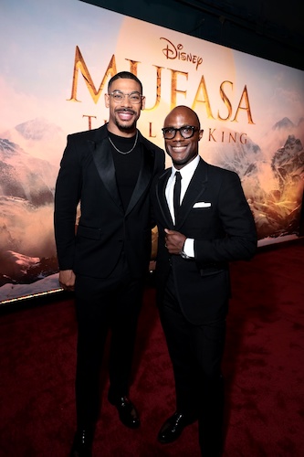 Actor Aaron Pierre (Mufasa) and Barry Jenkins