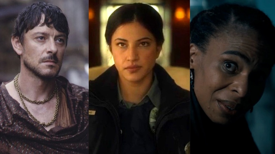 (L-R) Enzo Cilenti (Game of Thrones), Richa Moorjani (Fargo) and Karen Aldridge (Severance) are among the additions to Alien: Earth