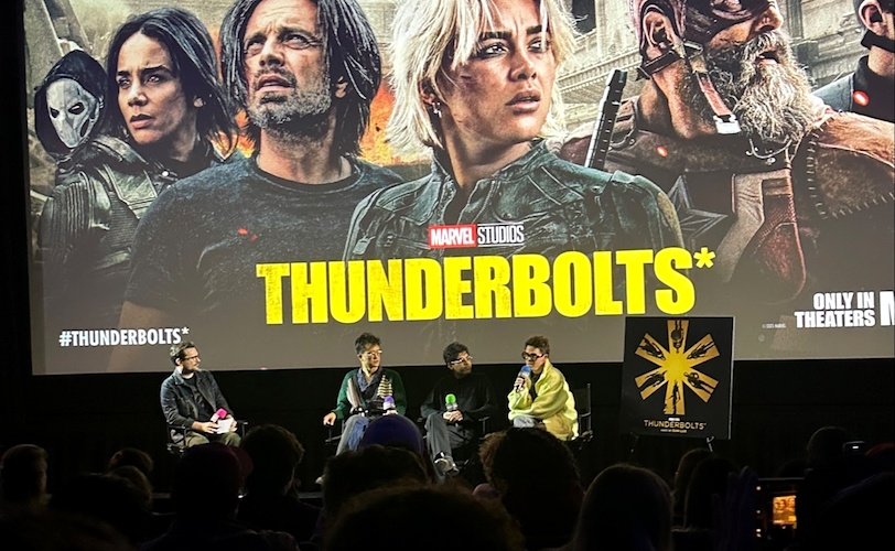 Moderator Miles Anzaldo speaks to Son Lux