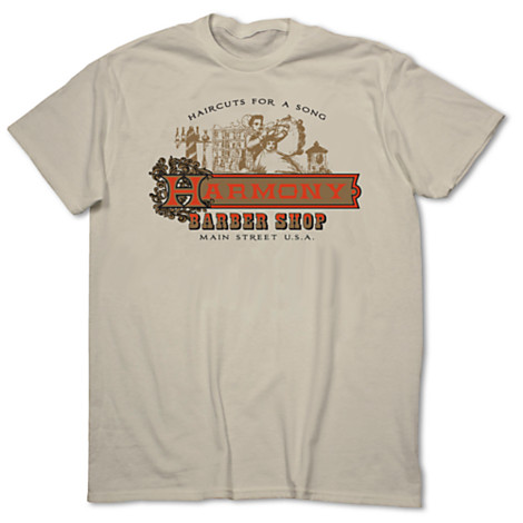 Harmony Barber Shop T-Shirts Available from Disney Store ...