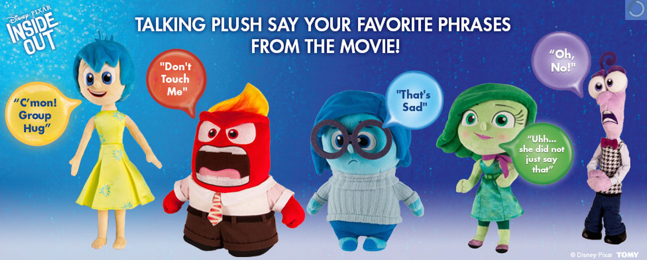 inside out plush characters