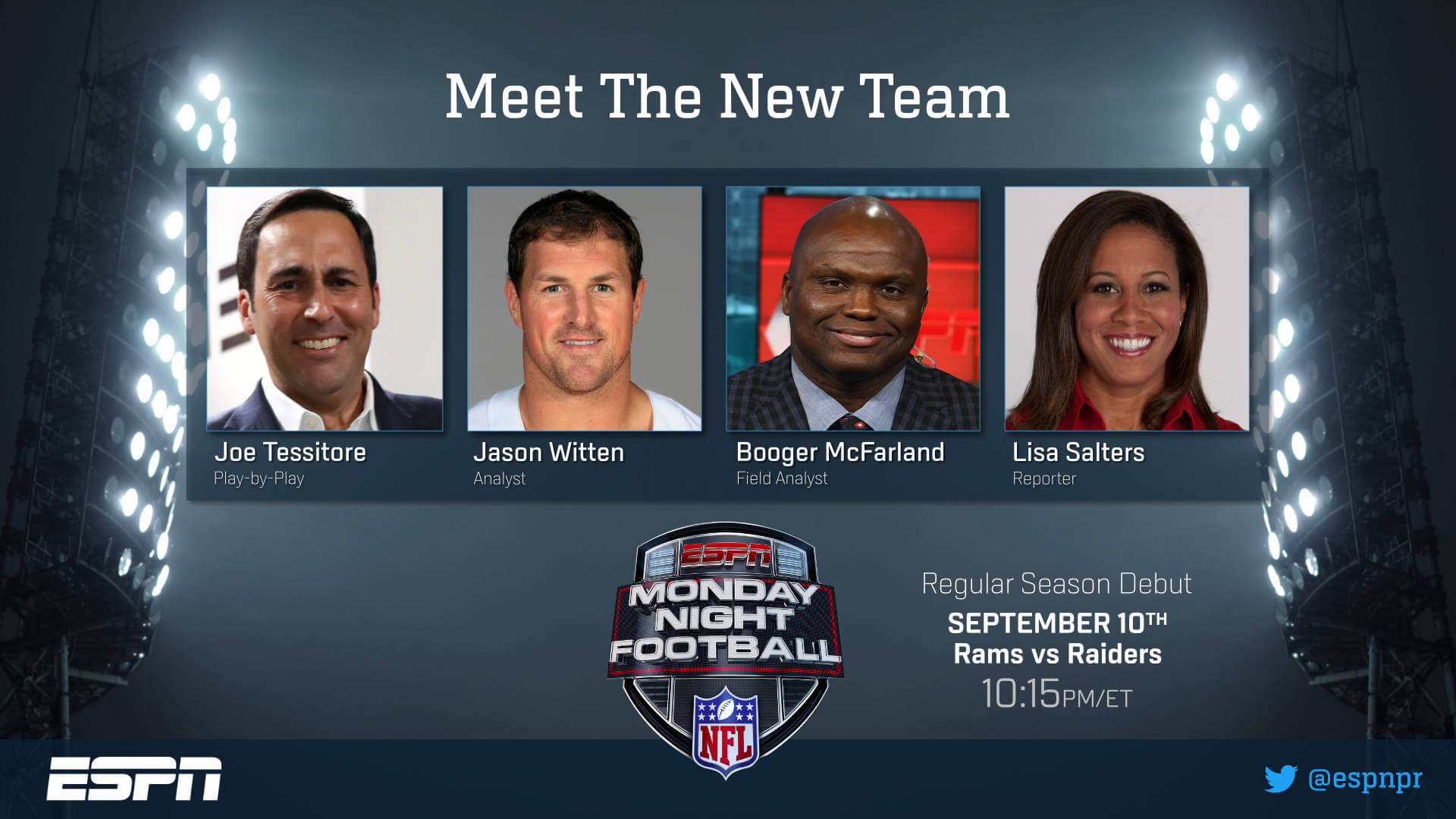 ESPN Debuts New Monday Night Football Broadcast Team