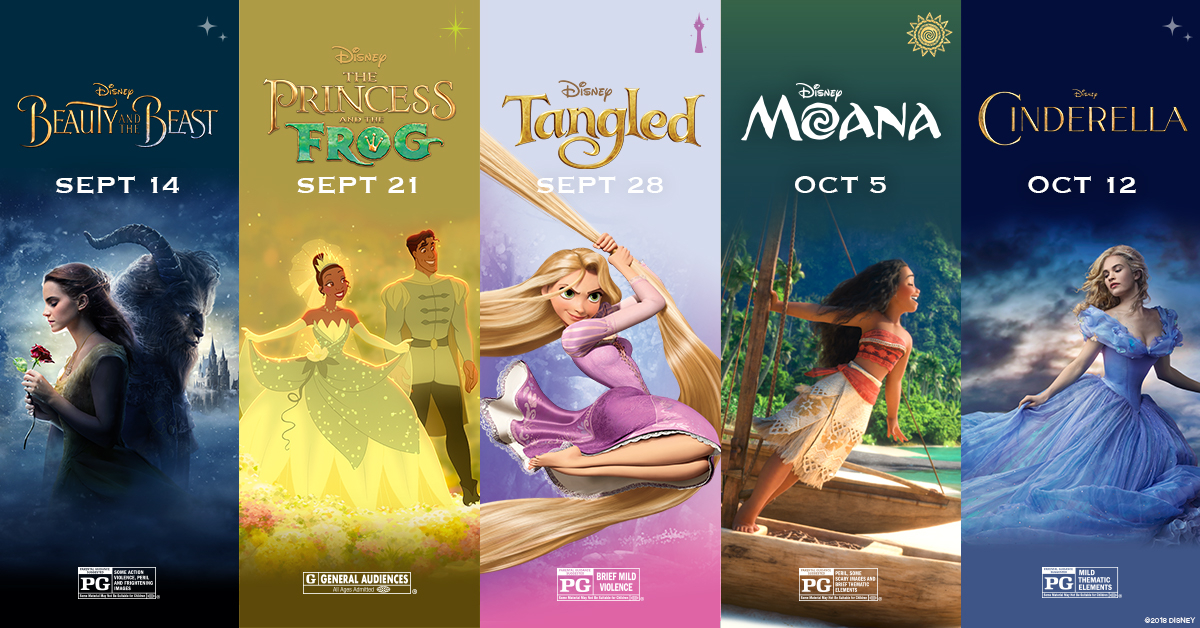 5 Disney Princess Films are Returning to AMC Theatres this Fall