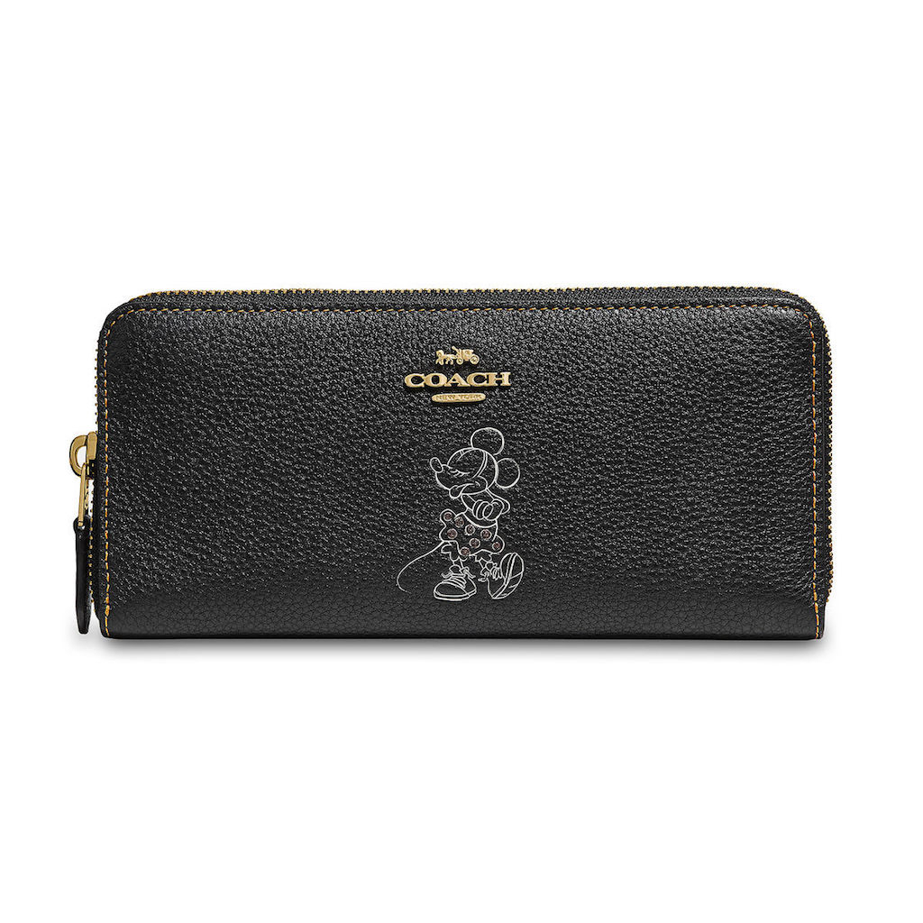 COACH X Disney MINNIE MOUSE Black Bag Wallet Limited Edition Leather NWT  $195.00 191202679917