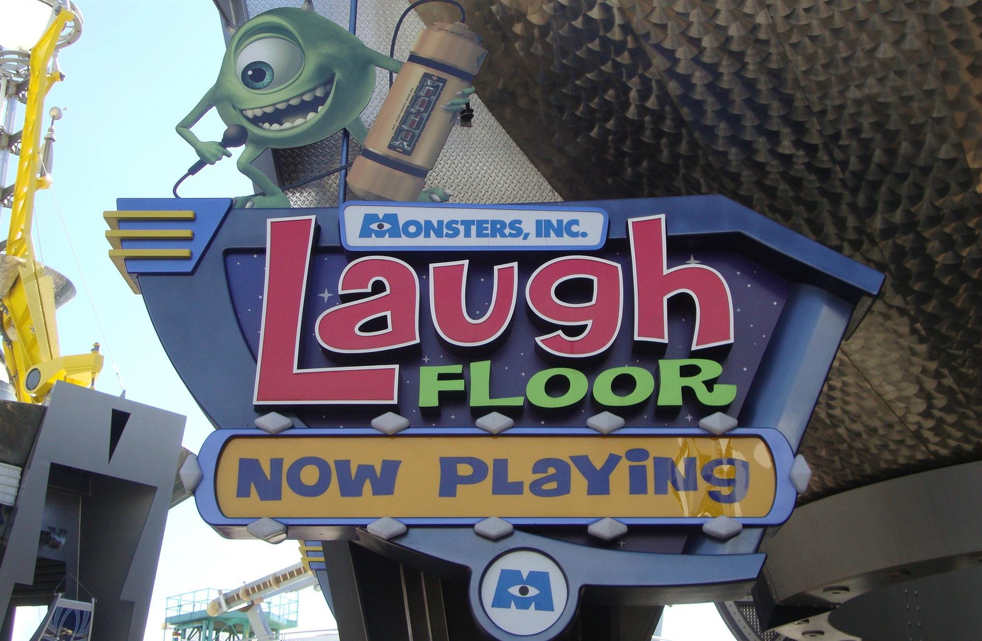New Monsters Inc. Laugh Floor Sign in Tomorrowland