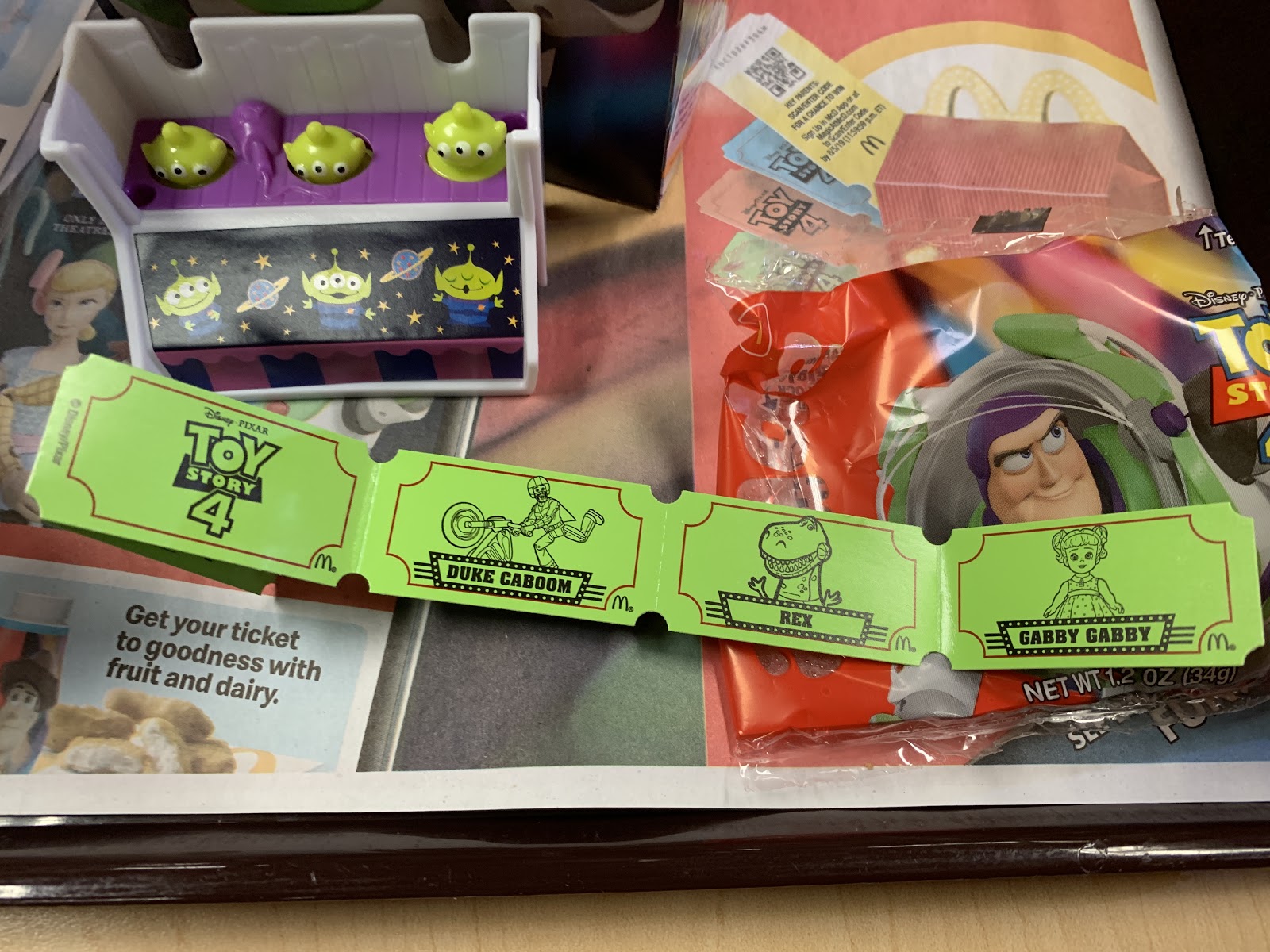 toy story mcdonalds tickets