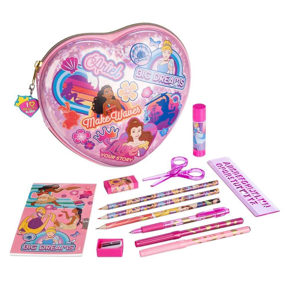 Disney Store Disney Princess Zip-Up Stationery Kit - Back to School Item -  New