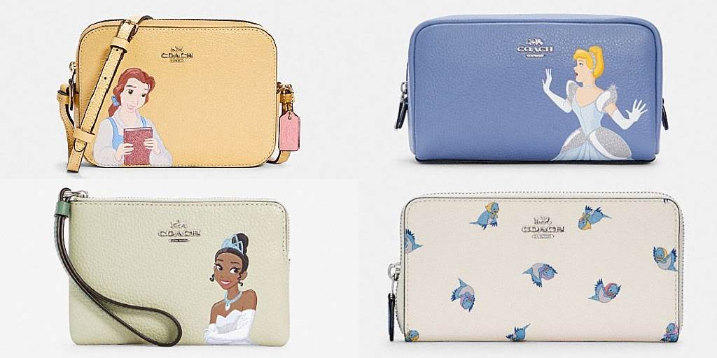 New Disney x Coach Designs Featuring Belle, Cinderella, and Tiana Available  Now at Coach Outlet