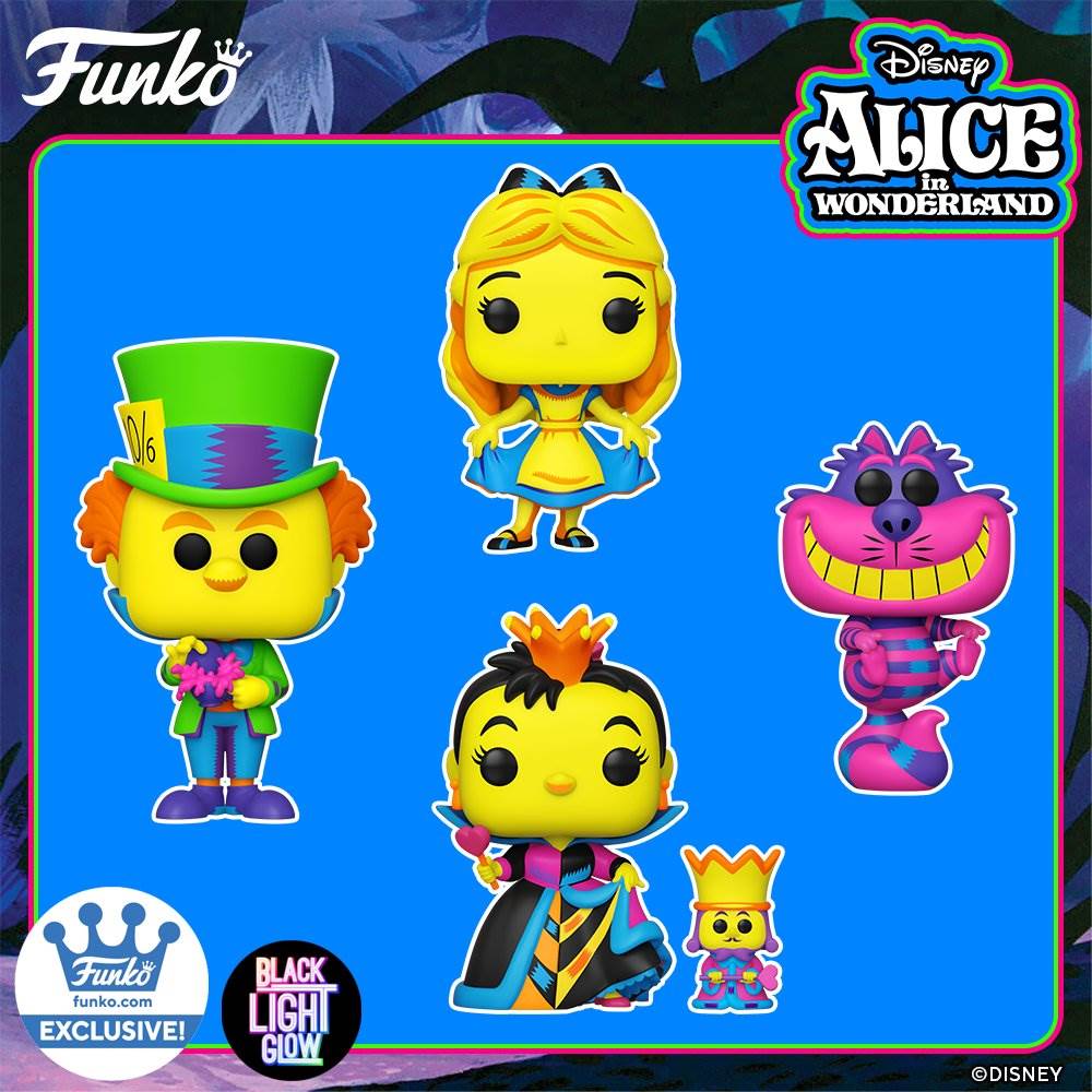 Funko Releases Images Of New Blacklight Alice In Wonderland Figures Due Out This Spring Laughingplace Com
