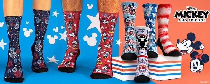 Disney Socks for Adults - Mickey Mouse Face Icon - White