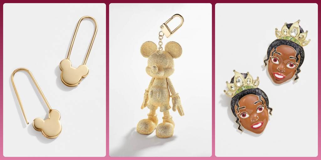 BaubleBar, Jewelry, New Baublebar X Mickey Mouse Disney Bag Charm Mosaic  Denim