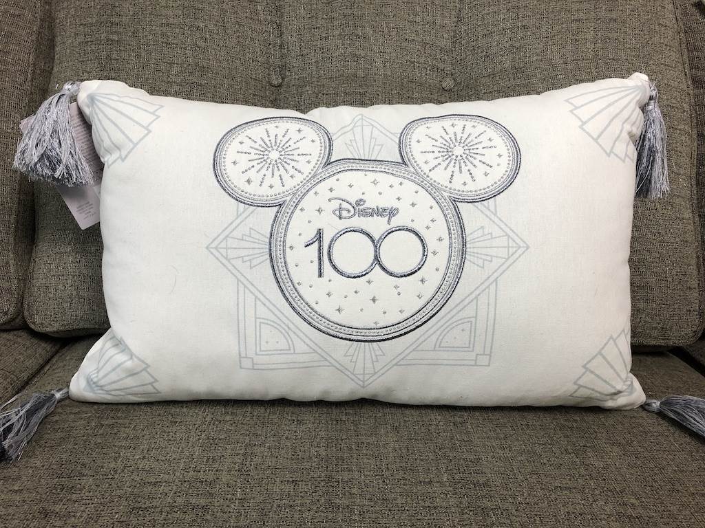 Disney100 Mickey Mouse Platinum 100 Printed Throw Pillow