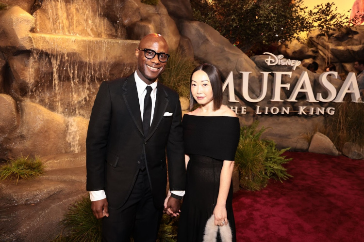 Barry Jenkins with wife and fellow filmmaker Lulu Wang