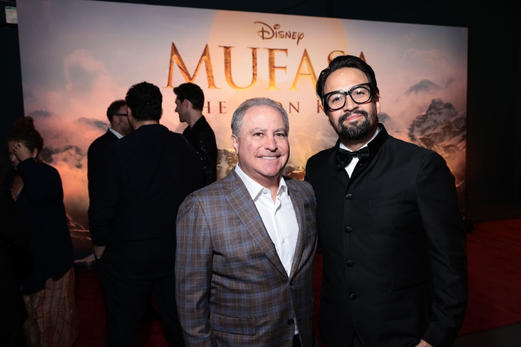 Disney Entertainment Co-Chairman Alan Bergman and Lin-Manuel Miranda